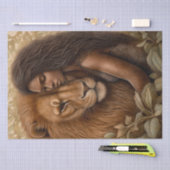 Papier Mousseline Lion africain (Artisanat)