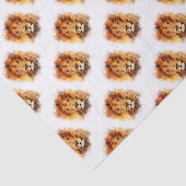 Papier Mousseline Lion Aquarelle (Détail)