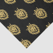 Papier Mousseline Lion Avec Couronne - Style Or 3 (Détail)