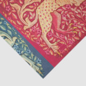 Papier Mousseline Lion BESTIAIRE MÉDIÉVAL Comme la bête en bleu roug (Détail)