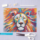 Papier Mousseline Lion blanc de beauté abstraite (Artisanat)