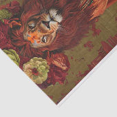 Papier Mousseline Lion botanique (Détail)