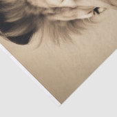 Papier Mousseline Lion cool avec casque Fumer décapage/tissu (Détail)