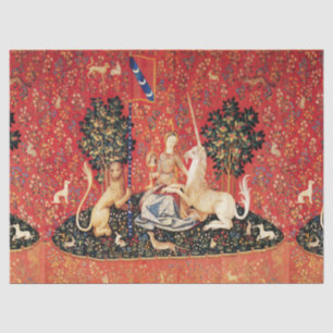 Papier Mousseline Lion D'ENFANCE ET D'UNICORN, Fleurs D'Imaginaires,