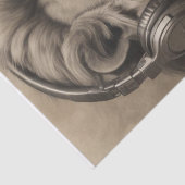 Papier Mousseline Lion distinctif dans le découpage des écouteurs (Détail)