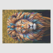 Papier Mousseline Lion en style tourbillon pour Decoupage (Recto)