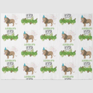 Papier Mousseline Lion Jungle Fête Animaux Fête Anniversaire Personn