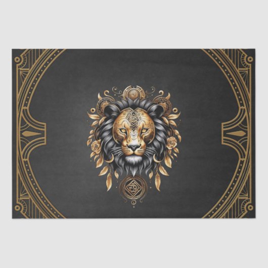 Papier Mousseline Lion majestueux (Recto)