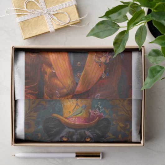 Papier Mousseline Lion noir rare10 (Cadeau)