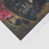 Papier Mousseline Lion noir rare4 (Détail)