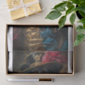 Papier Mousseline Lion noir rare4 (Cadeau)