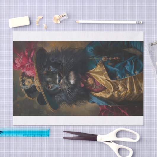 Papier Mousseline Lion noir rare4 (Artisanat)