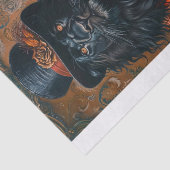 Papier Mousseline Lion noir rare7 (Détail)