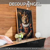 Papier Mousseline Lion Roi - Découpage