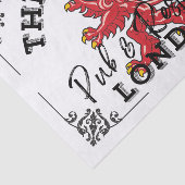 Papier Mousseline Lion Rouge - Panneau du Pub (Détail)