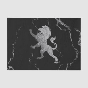 Papier Mousseline Lion royal d'argent