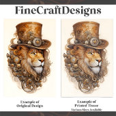 Papier Mousseline Lion Steampunk chic laiton et cuivre E1R Découpage