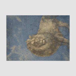 Papier Mousseline Lion vintage