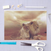 Papier Mousseline Lions (Artisanat)