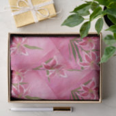 Papier Mousseline lis rose (Cadeau)
