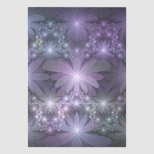 Papier Mousseline Lit de fleurs Art Fractal Abstrait tendance brilla