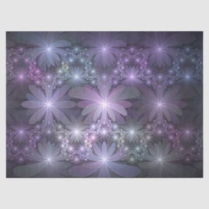Papier Mousseline Lit de fleurs tendance brillant art fractal abstra