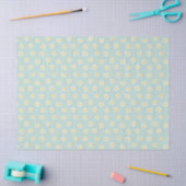 Papier Mousseline Little Daisies - soft teal (Artisanat)