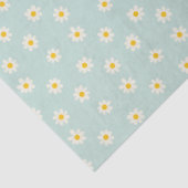 Papier Mousseline Little Daisies - soft teal (Détail)