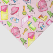 Papier Mousseline Little Girl One Happy Camper First Birthday Party (Détail)