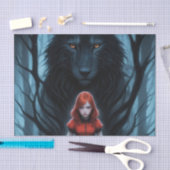 Papier Mousseline Little Red and the Wolf Decoupage (Artisanat)