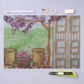 Papier Mousseline Little Wagon aux fleurs (Artisanat)