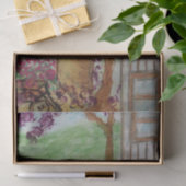 Papier Mousseline Little Wagon aux fleurs (Cadeau)