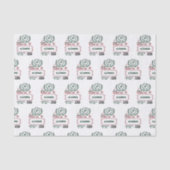 Papier Mousseline Livraison père Noël Express Pour (Nom Personnalisé (Recto)