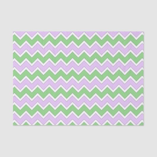 Papier Mousseline Livre blanc, Lilac et vert Chevron (Recto)