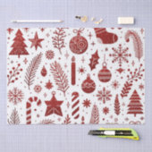 Papier Mousseline Livre blanc rouge de Noël (Artisanat)