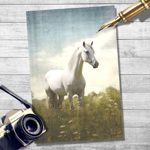 Papier Mousseline Livre de découpage 2 du cheval blanc