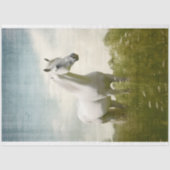 Papier Mousseline Livre de découpage 2 du cheval blanc (Recto)