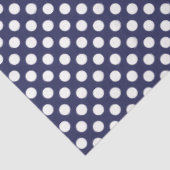 Papier Mousseline Livre de fond sur les points de polka bleu et blan (Détail)