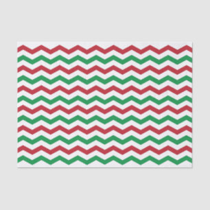 Papier Mousseline Livre de papier Motif rouge et vert Chevron