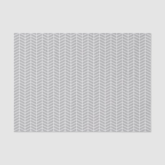 Papier Mousseline Livre de tissus de Chevron - Blanc sur gris (Recto)