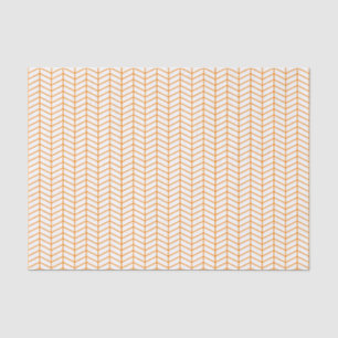 Papier Mousseline Livre de tissus de Chevron - Orange en blanc