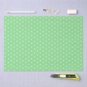 Papier Mousseline Livre de tissus/Pois verts (Artisanat)