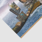 Papier Mousseline Livre d'histoire du dragon de Steampunk (Détail)