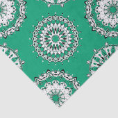 Papier Mousseline Livre vert Mandalas (Détail)