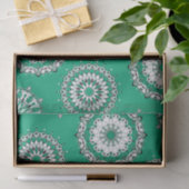 Papier Mousseline Livre vert Mandalas (Cadeau)