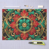 Papier Mousseline Livre vert rouge de Noël (Artisanat)