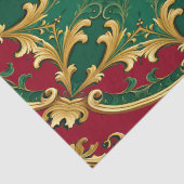 Papier Mousseline Livre vert rouge de Noël (Détail)