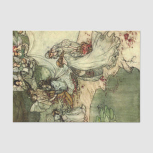 Papier Mousseline Livre Vintage Dames Découpage Tissu
