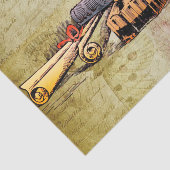 Papier Mousseline Livres et écriture Tissue papier cadeau (Détail)