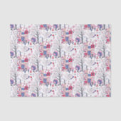 Papier Mousseline Livres Fairytale et Créatures Magiques Blanc (Recto)